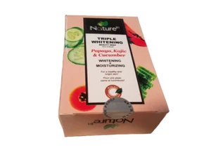 Nature Triple Whitening Beauty Bar Soap Moisturizing Bright Skin Papaya Cucumber - Picture 1 of 4