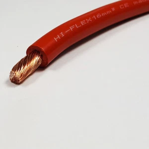 16 mm2 Rot Flexibel PVC Batterie Schweißkabel Rot 5 Meter 5 M ROLLE 110 A Ampere - Bild 1 von 2