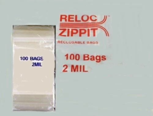 2 MIL. RELOC,RECLOSABLE CLEAR BAGS 3" x 4"  200.pcs: "BEATS ULINE PRICE" - Image 1 of 1