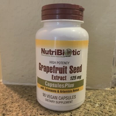 Nutribiotic Grapefruit Seed Extract Capsules With Echinacea & Artemisia Annua - Imagem 1 de 4