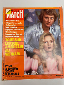 REVUE PARIS MATCH 1975 JOHNNY HALLYDAY SYLVIE VARTAN PAS VINYLE CD 45 33 TOURS