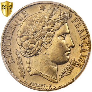 [#869008] France, 20 Francs, Cérès, 1851, Paris, Gold, PCGS, AU55, Gadoury:1059,
