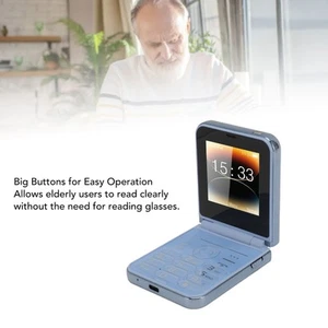 Téléphone Portable à Gros Bouton 4 Cartes 4 Flip Téléphone Senior De Réserve 2 6 - Zdjęcie 1 z 12