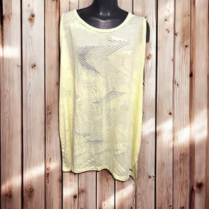 Reebok Core 10 Damen 4X 26-28W gelb Burnout Tank Racerback Active Top Neu mit Etikett - Bild 1 von 14