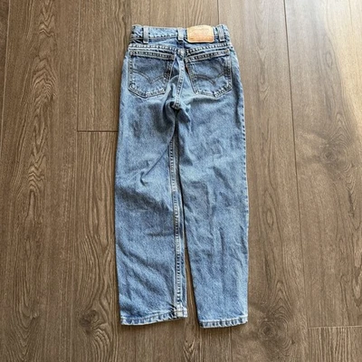 Jeans LEVI'S 505 Vintage Juvenil 9 Calce Ajustado Azul Denim Hecho en EE. UU. Pestaña Naranja Foto 1 de 4