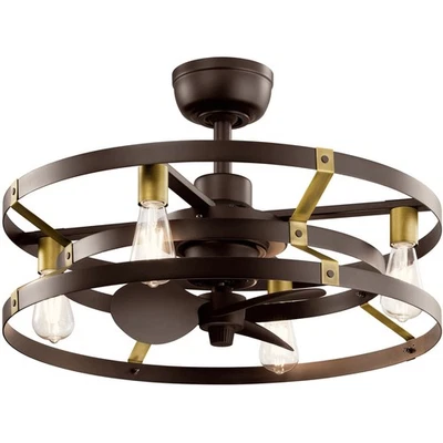 Kichler Lighting 300040SNB Cavelli Indoor Ceiling Fan Satin Natural Bronze - Image 1 of 4