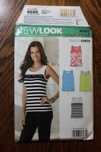 New Look 6285 Schnittmuster nur 4 Strick 4 Stil Tanktop Größen 4 -16 UC - Bild 1 von 3