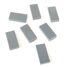 Lot of 7 LEGO Dark Bluish Gray 1x2 Tile 3069 / 30070 Brick Parts Pieces