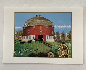 Ryan’s Round Barn Douglas Johnson 5X7” Greeting Card Blank Inside John Deere - Picture 1 of 4