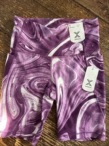 Xersion Neu mit Etikett S Fahrrad Short Anti Geruch High Rise Fitted Medium Kompression Pflaume - Bild 1 von 3