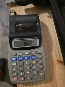 Aurora Vintage Handheld PR20 Printing Calculator with Extra Printing Papers - Picture 1 of 5