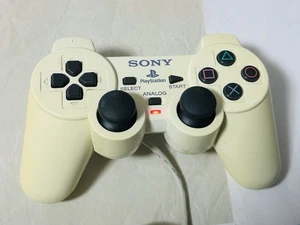 SONY PlayStation 2 PS2 PS1 DualShock 2 Controller WHITE SCPH-10010 TESTED OEM - Picture 1 of 8