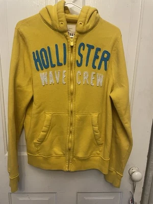 Men’s Hollister Jacket Bright Yellow Winter Jacket Thick Material Casual Wear M - Image 1 of 4