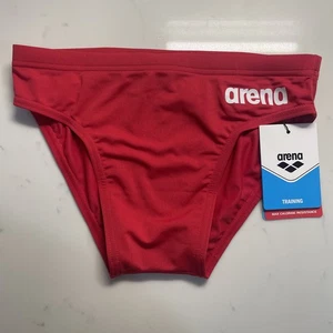 Slip nuoto Arena uomo squadra nuoto tinta unita - rosso e bianco taglia 26 nuovo con etichette - Foto 1 di 7