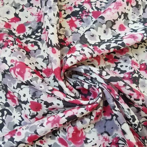 53''Wide Mulberry Silk Cotton Fabric Retro Floral Scarves Shirt Material Natural - Picture 1 of 6