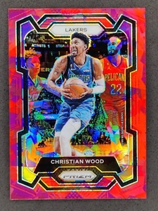 2023-24 Panini Prizm CHRISTIAN WOOD Red Cracked Ice Prizm #245 LA Lakers - Picture 1 of 2