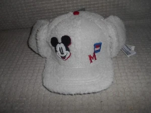 MICKEY MOUSE FLEECE BASEBALL CAP EAR FLAPS PLAID CHILD SZ S/XS (3-6) DISNEY NWT - Picture 1 of 9