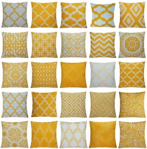 21x21" Amber Yellow Soft Velvet Pillow Case Sofa Bed Home Decor Cushion Cover US - Picture 1 of 30