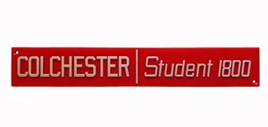 Colchester Plastic Student 1800 Gearbox Badge. M9291 - Picture 1 of 2