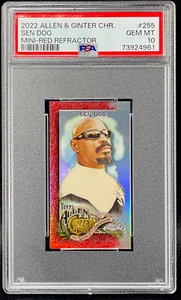 CYPRESS HILL SEN DOG 2022 Allen & Ginter Chrome Mini-Red Refractor /5 PSA 10 ๐ - Picture 1 of 3