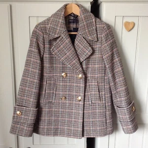 Lovely Ladies NWT Check Jacket From Marks & Spencer Size 10P - Picture 1 of 17