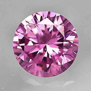 Kubischer Zirkonia rosa rund facettiert AAA Großhandel CZ lose Steine (1 mm - 17 mm) - Bild 1 von 2