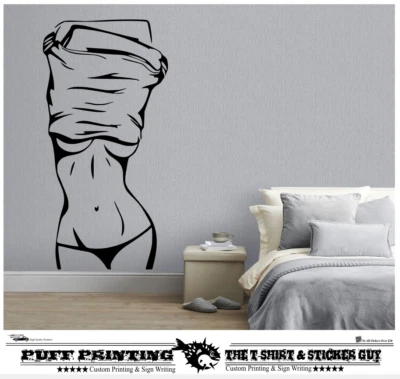 Sexy Female Women Naked Silhouette Man Cave Wall Art Vinyl Decals Stickers - Image 1 of 4