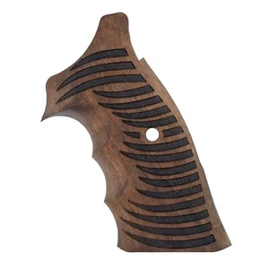 Griff für SW S&W K-L - X .38 .357 Rahmen offene Rückseite quadratischer Butt Nussbaumholz - Bild 1 von 4