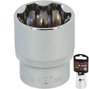 Neilsen 1/2" Drive Standard Shallow Square Metric Single Socket 27mm - Picture 1 of 3