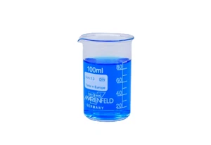 Glass Beaker 100 ml Borosilicate glass 3.3 Tall Form Marienfeld Superior - Picture 1 of 5