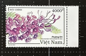 Vietnam Stamp 2023 Jacaranda Mimosifolia Flower Purple Tree  Mint MNH - Picture 1 of 1