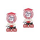  4 Pcs Graduation Wooden Hanging Tag Party Supplies Cap and Gown Signage