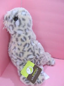 Juguete suave de peluche de foca leopardo manchado de aventura animal con etiqueta 12" - Imagen 1 de 9