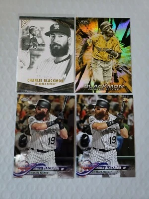 Charlie Blackmon (4) Card Lot 2018. TOPPS GALLERY, CHROME UPDATE, FIRE & UPDATE. - Image 1 of 2