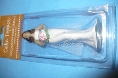 "Hermoso adorno de pastel de boda novia afroamericana - 4,25"""  Foto 1 de 2