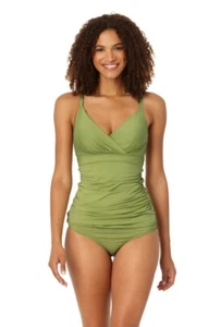 Anne Cole NWT Tankini Top Sage Size 34DD/36D - Picture 1 of 5