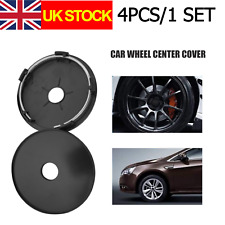 4 x 60mm - 56mm Universal Black Logo Car Rims Alloy Wheel Center Hub Centre Caps