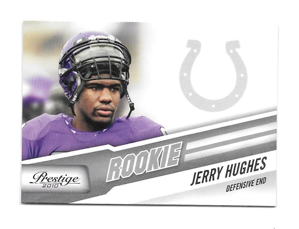 2010 Prestige Football JERRY HUGHES RC Rookie - INDIANAPOLIS COLTS - #254 - Image 1 of 1