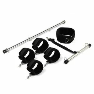 Bondage Handcuff Leg Metal Spreader Bar Wrist Ankle Cuffs Restraints Slave BDSM - Picture 1 of 26