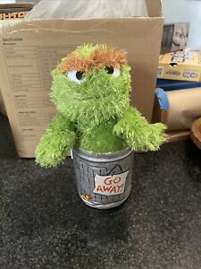 Gund Sesame Street Oscar The Grouch Plush In Garbage Can Stuffed Animal Toy 10"