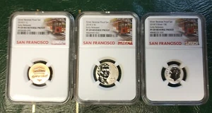 3 Coin Lot - 1, 5, & 10c Reverse Proof 2018 Early Releases NGC PF 69 Reverse Pro - Picture 1 of 8