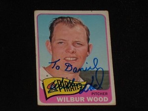WILBUR WOOD 1965 TOPPS RC SIGNED AUTOGRAPHED CARD #478 PITTSBURGH PIRATES