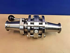 Pentair Sudmo 2" Stainless Steel Butterfly Valve with 1-1/2" Reducer - Picture 1 of 11