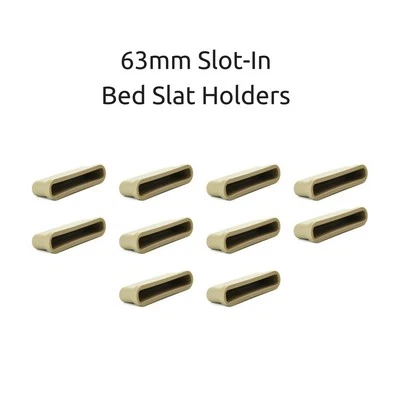 Slot In 63mm Bed Slat Holders / Caps for Metal Frames - 10 Pack - Free Delivery - Image 1 of 4