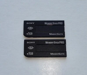 TWO NEW SONY 1GB Memory Stick MSX-1GS AUTHENTIC MagicGate - Picture 1 of 1