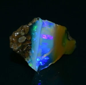 Multi Fire Opal Rough 15.70 Carat Natural Ethiopian Opal Raw Welo Opal Gemstone - Picture 1 of 8