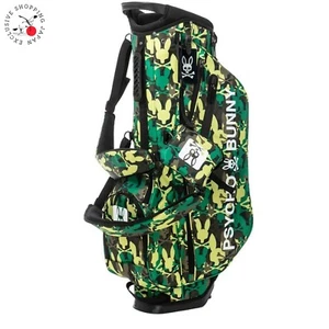 Psycho Bunny Golf Carry Stand Bag LWG CAMO 9 x 46in PBMG4SC6 Lightweight Green - Picture 1 of 6