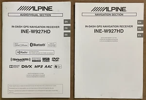 Alpine INE-W927HD GPS Navigation Receiver Radio DVD Kurzanleitungen - Bild 1 von 3