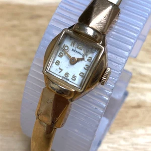 VTG Benrus Lady RGP Bezel 1/10 10k Gold Filled Cuff Hand-Wind Mechanical Watch - Picture 1 of 5