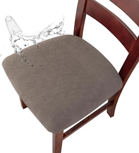 Genina Seat Covers for Dining Chairs Cover 100% Waterproof Dining Room Chair - Picture 1 of 7